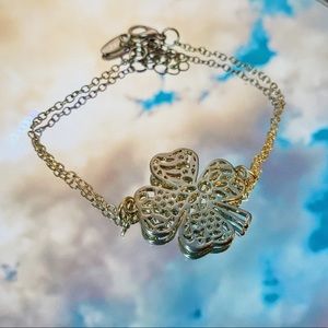 Sterling Silver Four Leaf Clover Bracelet